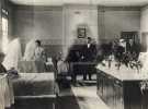 Maternity ward, City General Hospital (later known as the Northern General Hospital), Fir Vale showing (centre) Dr [William] Brander, c. 1920