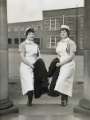 City General Hospital (latterly the Northern General Hospital), Fir Vale: Nurses at entrance to nurses home showing Sorby Unit in background