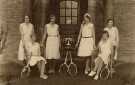 Nurses tennis team outside nurses home, Northern General Hospital Nurses tennis team outside nurses home, Northern General Hospital