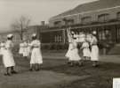 Nurses playing netball, City General Hospital (later known as Northern General Hospital), Fir Vale, c.1950s Nurses playing netball, City General Hospital (later known as Northern General Hospital), Fir Vale, c.1950s