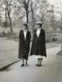 Nurses outside Nurses Home and tennis courts, City General Hospital (later known as Northern General Hospital), Fir Vale, c.1960s