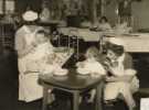 Nurses feeding children on children's ward, City General Hospital and (later known as the Northern General Hospital), Fir Vale, c.1960s Nurses feeding children on children's ward, City General Hospital and (later known as the Northern General Hospital), Fir Vale, c.1960s