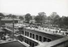 Construction of extension to Sheffield Children's Hospital, Western Bank showing (back) Weston Park 