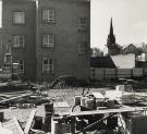 Construction of new Royal Hallamshire Hospital, Glossop Road showing (top right) St. Mark C. of E. Church, Broomfield Road Construction of new Royal Hallamshire Hospital, Glossop Road showing (top right) St. Mark C. of E. Church, Broomfield Road