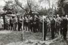 Lord Mayor, [Alderman Harold Slack], cutting the first sod on the site of the new teaching hospital (Royal Hallamshire Hospital), Glossop Road, c. 1961 - 1962
