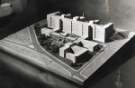 Architects model of the United Sheffield Hospitals new teaching hospital (Royal Hallamshire Hospital), Glossop Road Architects model of the United Sheffield Hospitals new teaching hospital (Royal Hallamshire Hospital), Glossop Road