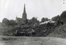 Clearing of site for new teaching hospital, (Royal Hallamshire Hospital), Glossop Road showing (top centre) St Mark C. of E. Church, Broomfield Road Clearing of site for new teaching hospital, (Royal Hallamshire Hospital), Glossop Road showing (top centre) St Mark C. of E. Church, Broomfield Road