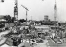 Construction work for new teaching hospital, (Royal Hallamshire Hospital), Glossop Road showing (top left) rear of Charles Clifford Dental Hospital and (top right) Arts Tower, University of Sheffield Construction work for new teaching hospital, (Royal Hallamshire Hospital), Glossop Road showing (top left) rear of Charles Clifford Dental Hospital and (top right) Arts Tower, University of Sheffield