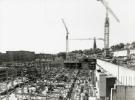 Construction work for new teaching hospital, (Royal Hallamshire Hospital), Glossop Road showing (centre left) St. Mark C. of E. Church Construction work for new teaching hospital, (Royal Hallamshire Hospital), Glossop Road showing (centre left) St. Mark C. of E. Church