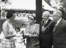 Event showing (2nd left) Lady Mayoress, Mrs Ballard and (2nd right) Lord Mayor, Alderman Albert Ballard, School of Physiotherapy, Westbourne [House], Collegiate Crescent