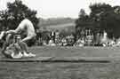 Men's physical training routine at a Sheffield hospital sports day Men's physical training routine at a Sheffield hospital sports day