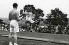Men's physical training routine at a Sheffield hospital sports day Men's physical training routine at a Sheffield hospital sports day