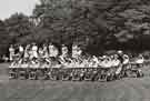 Open air lecture on anatomy, rear of Clarke House School of Nursing, Clarke Drive