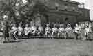 Open air lecture on anatomy, rear of Clarke House School of Nursing, Clarke Drive