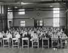 Lecture in the gymnasium, Clarke House School of Nursing, Clarke Drive