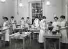 Students baking in cookery lesson, Clarke House School of Nursing, Clarke Drive Students baking in cookery lesson, Clarke House School of Nursing, Clarke Drive