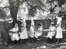 Students with Matron in grounds of Clarke House School of Nursing, Clarke Drive Students with Matron in grounds of Clarke House School of Nursing, Clarke Drive