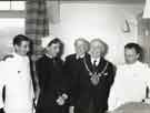 Visit by Lord Mayor, [Alderman Albert Ballard], Whiteley Wood Clinic (former George Woofindin Convalescent Home), Woofindin Avenue, Fulwood, c. 1957