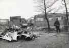 Lodge Moor Hospital. Damage from the crash of a United States Air Force jet