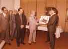 Visit of Joe Gormley OBE (1917 - 1993) (3rd right), President of the National Union of Mineworkers, 1971 - 1982 to the Royal Hallamshire Hospital, Glossop Road Visit of Joe Gormley OBE (1917 - 1993) (3rd right), President of the National Union of Mineworkers, 1971 - 1982 to the Royal Hallamshire Hospital, Glossop Road