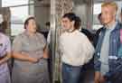 Hillsborough Disaster. Nottingham Forest footballers meeting staff at the Northern General Hospital Hillsborough Disaster. Nottingham Forest footballers meeting staff at the Northern General Hospital