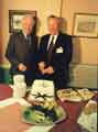 Retirement of (right) H. B. Stokes (Bev Stokes), chair of the Northern General Hospital Trust, Fir Vale Retirement of (right) H. B. Stokes (Bev Stokes), chair of the Northern General Hospital Trust, Fir Vale