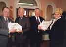Retirement of (2nd right) H. B. Stokes (Bev Stokes), chair of the Northern General Hospital Trust, Fir Vale Retirement of (2nd right) H. B. Stokes (Bev Stokes), chair of the Northern General Hospital Trust, Fir Vale