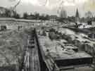 Construction of front west wing, new Sheffield teaching hospital, Royal Hallamshire Hospital, Glossop Road Construction of front west wing, new Sheffield teaching hospital, Royal Hallamshire Hospital, Glossop Road