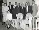 Presentation of chairs to ward A by the Hillsborough and District Games League, King Edward VII Hospital, Rivelin Valley Road