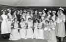 Matrons and nurses, Nurses prizegiving, Oval Hall, City Hall, Barker's Pool showing (centre, front row)) Edwina Mountbatten, Countess Mountbatten of Burma (1901 - 1960) Matrons and nurses, Nurses prizegiving, Oval Hall, City Hall, Barker's Pool showing (centre, front row)) Edwina Mountbatten, Countess Mountbatten of Burma (1901 - 1960)