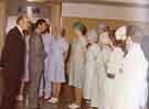 Prince Charles talking to medical staff outside the 'A' Floor operating theatres at the opening of the Royal Hallamshire Hospital, Glossop Road Prince Charles talking to medical staff outside the 'A' Floor operating theatres at the opening of the Royal Hallamshire Hospital, Glossop Road