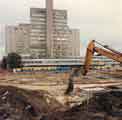 Construction on site for the new Jessop Wing (Jessop Hospital for Women), Stone Grove showing (back) Royal Hallamshire Hospital