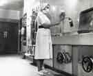 Nurse sterilising medical equipment, Jessop Hospital for Women, Leavygreave Road Nurse sterilising medical equipment, Jessop Hospital for Women, Leavygreave Road