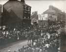 Sheffield Equalised Druids in procession, The Moor, c.1900