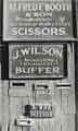 Door signs for Alfred F. Booth, scissors manufacturer; J. Wilson, buffer; R. Ward, scissors manufacturer and J. N. Lowe, probably Carver Street Door signs for Alfred F. Booth, scissors manufacturer; J. Wilson, buffer; R. Ward, scissors manufacturer and J. N. Lowe, probably Carver Street