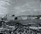 Hyde Park and Park Hill Flats showing (centre) Sheffield Midland railway station and Sheaf Street