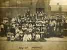 View: p00118 Group outside St. Peter's Mission Free Church (latterly Church of the Nazarene), Fitzroy Road, Heeley