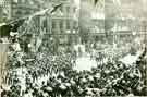 Fargate at junction with High Street, royal visit of King Edward VII and Queen Alexandra