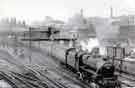 Steam locomotive at Sheffield Midland railway station