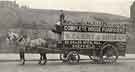 Horse drawn wagon belonging to W. T. Gent and Sons Ltd., house furnishers and removers, Nos 22 - 26 Spital Hill