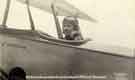 Aviator Harold Blackburn in his 80 HP 'Avro' biplane, Sheffield Aviation Week