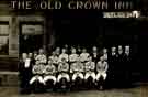 Unidentified football team outside the Old Crown Inn, Scotland Street