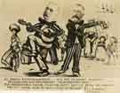 Caricature/cartoon of Messrs. W. A. Brown and Ernest Callum, representatives for Thomas W. Ward Ltd. and also musicians of a high order