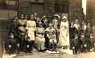 Unspecified group in costume, possibly a Sunday School or Church outing