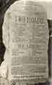 Memorial to John Payn (1850 -1872) commemorating the 'Two Roads' erected by the Rev. Sholto D. C. Douglas