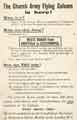 The Church Army Flying Column is here! recruitment card for their march from Sheffield to Cleethorpes The Church Army Flying Column is here! recruitment card for their march from Sheffield to Cleethorpes