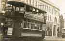 Tram No. 7 on Exchange Street showing (back) Brightside and Carbrook Co-operative Society Ltd., City Stores