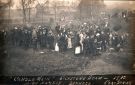 View: p01579 Digging for coal during the National Coal Strike, showing crowd at Candle Main, Silkstone Seam, possibly High Hazels Park