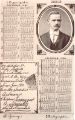 Calendar for 1905 and 1906 showing (top right) Samuel Littlewood of No. 102 Nicholson Road, Heeley, agent to the Refuge Assurance Co. Ltd.