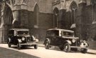 Cars outside St. John C. of E. Church, Fulwood Road, Ranmoor